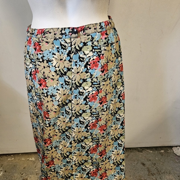 Beutiful Kathy Lee Maxi Floral Skirt Sz 6 - Picture 3 of 7